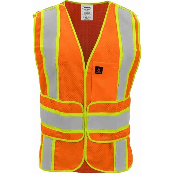 Flame-Retardant Breakaway Vest Class 2 w/ Wraparound Closure (Orange/Medium-Large), Ironwear, Mfr#: 1290FR-O-MD-XL